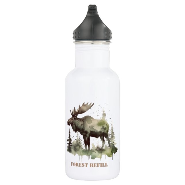 Mossy Moose Wildlife Portrait, custom Stainless Steel Water Bottle (Right)