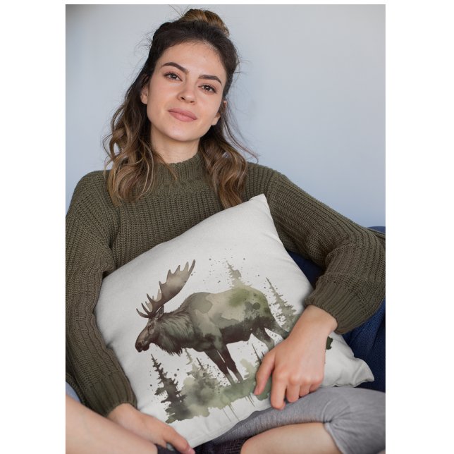Mossy Moose Wildlife Portrait Throw Pillow (Creator Uploaded)