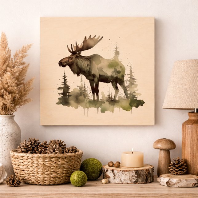 Mossy Moose Wildlife Portrait  Wood Wall Art (Creator Uploaded)