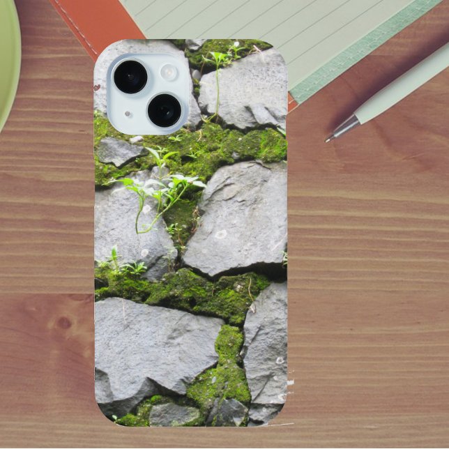 Mossy Rock Wall Iphone Case (Creator Uploaded)