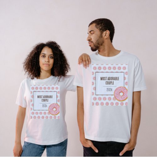 âœMost adorable couple Donuts design Pyjama Top
