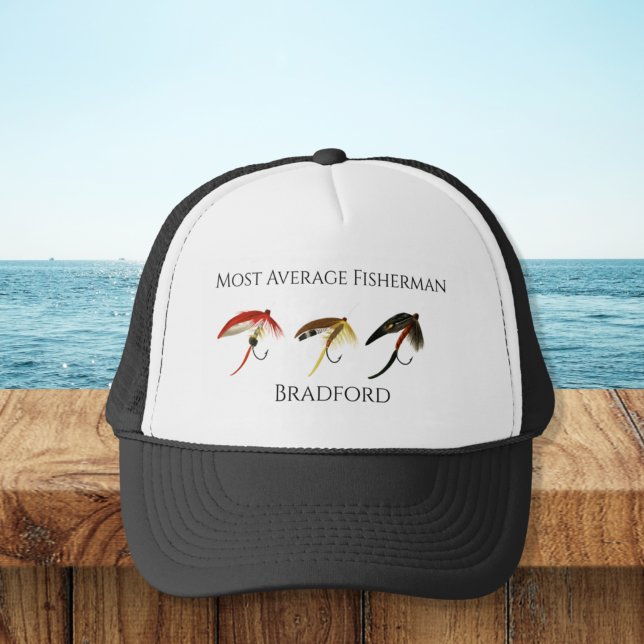 Most Average Fishermen Flyfishing Trout Flies Trucker Hat (Creator Uploaded)