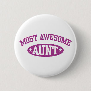 Most Awesome Aunt Button