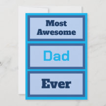 Most Awesome Dad Ever Flat Card