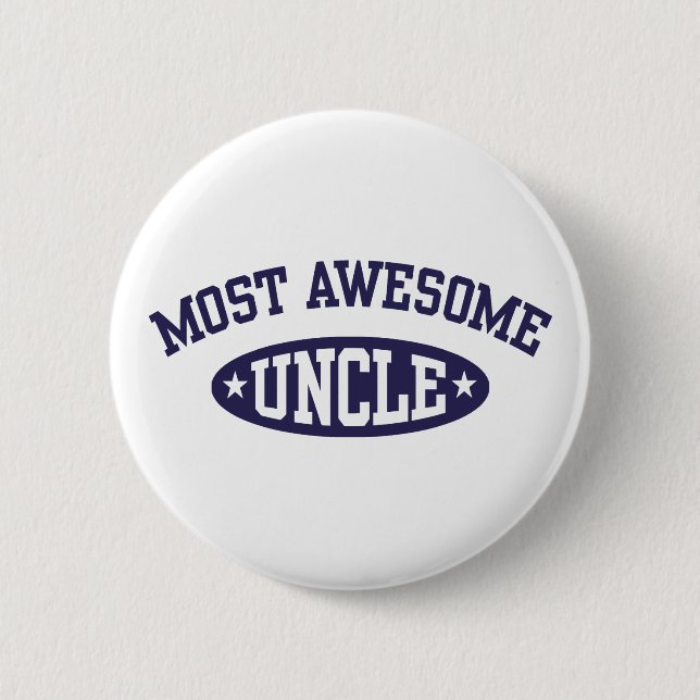 Most Awesome Uncle Pinback Button (Front)