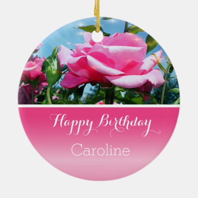 most beautiful birthday gift from a friend ceramic ornament (Back)