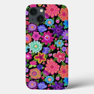 Most Beautiful Boho Flowers Pattern iPhone 13 Case