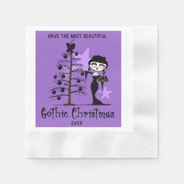 Most Beautiful Gothic Christmas Ever Napkins (Front)