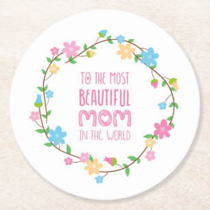Most Beautiful Mom Mother's Day   Coaster