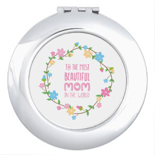 Most Beautiful Mom Mother's Day Compact Mirror