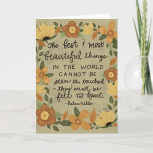 Most Beautiful Things, Helen Keller Card