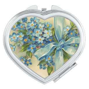 Most Beautiful Vintage Forget-Me-Not Wedding Vanity Mirror