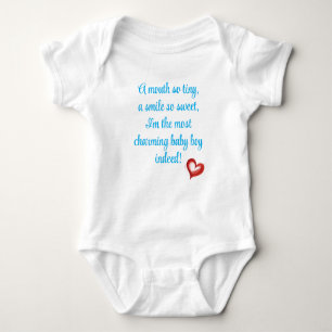 Most Charming Baby Boy Gift, Welcome Little One, Baby Bodysuit