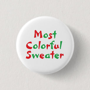 "Most Colorful Sweater" Award Button