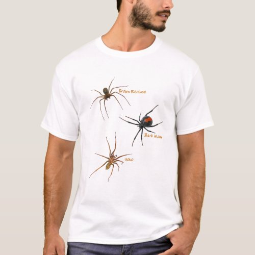 Most Common Deadly Poisonous Spiders Of The USA T_Shirt