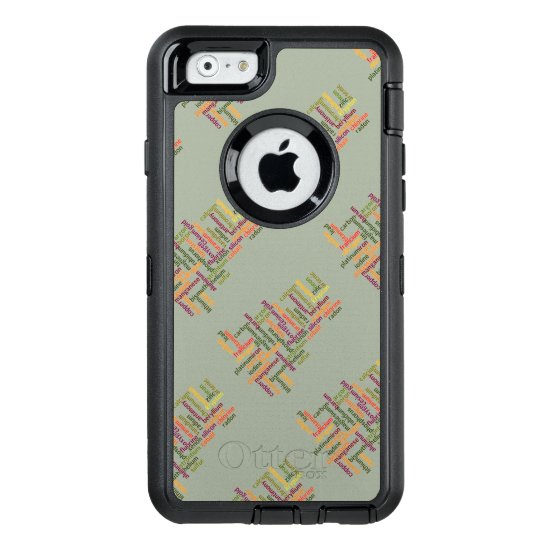 Most Common Elements Word Cloud Chemistry OtterBox Defender iPhone Case