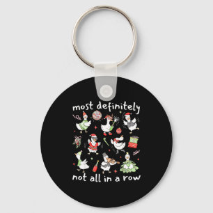 Most Definitely Not All In A Row Christmas Silly G Keychain