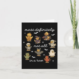 Most Definitely Not All In Row Duck Mental Health Card