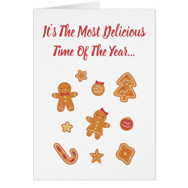 Most Delicious Time Of The Year, Gingerbread Xmas Cards (Front)