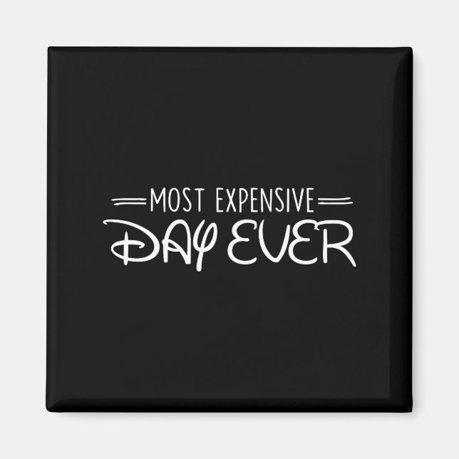 Most Expensive Day Ever Funny Travel Vacation Sayi Magnet (Front)