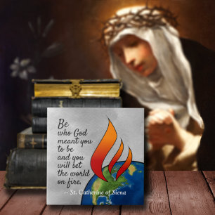 Most Famous St. Catherine of Siena Quote Ceramic Tile
