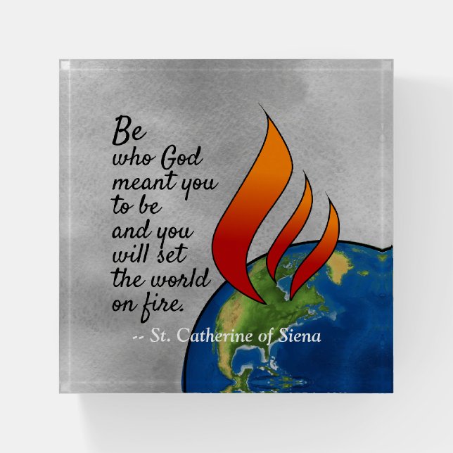 Most Famous St. Catherine of Siena Quote Paperweight (Front)