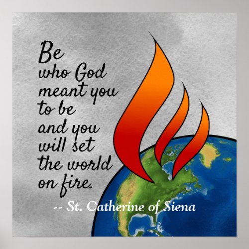 Most Famous St Catherine of Siena Quote Poster