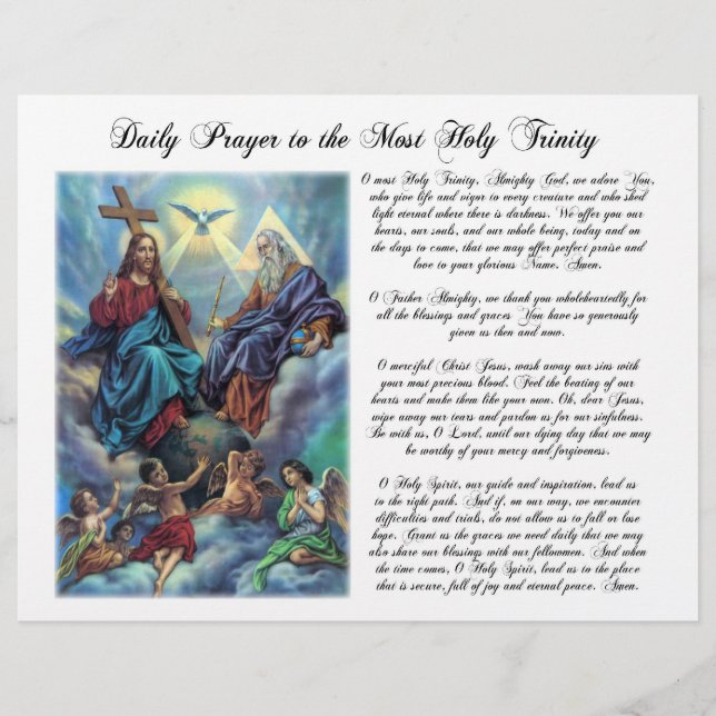 Most Holy Trinity Daily Prayer Flyer (Front)