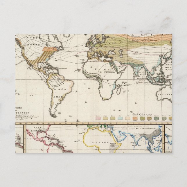 most important cultivated plants spread Districts Postcard (Front)