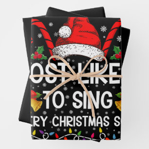 Most Likely Sing Every Christmas Song Xmas Family Wrapping Paper Sheets