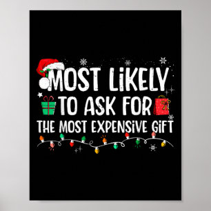 Most Likely To Ask For The Most Expensive Gift Chr Poster
