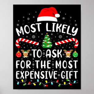 Most Likely To Ask For The Most Expensive Gift Xma Poster