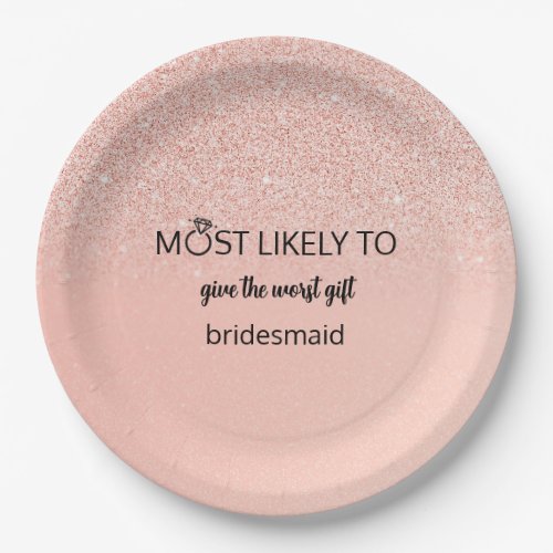 Most Likely To bachelorette party gift Paper Plates