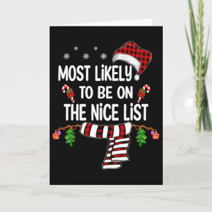 Most Likely To Be On The Nice List Family Christma Card