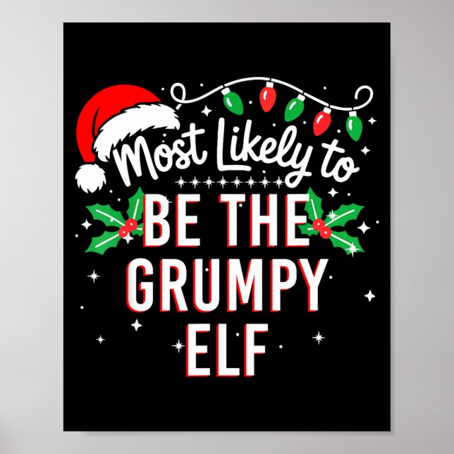 Most Likely To Be The Mpy Elf Funny Xmas  Poster (Front)