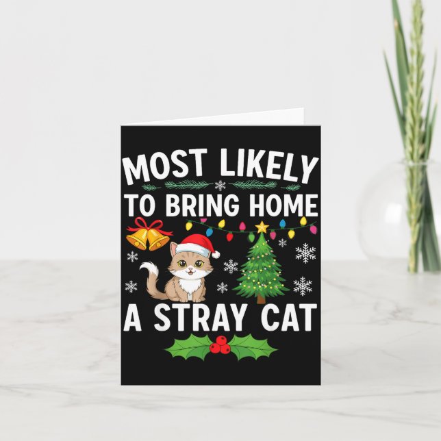Most Likely To Bring Home A Stray Cat Matching Chr Card (Front)