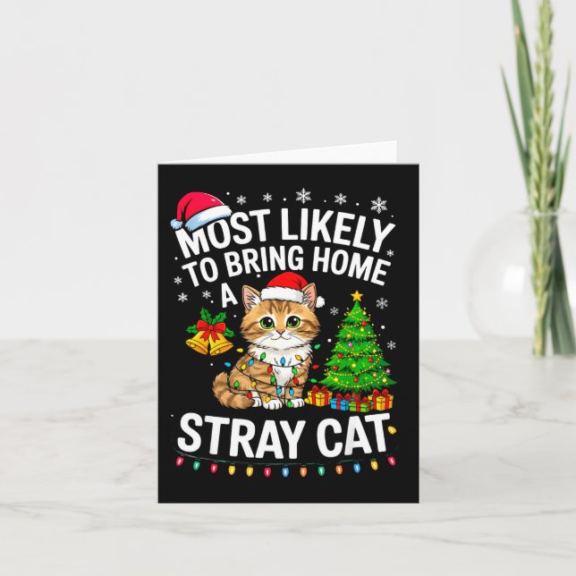 Most Likely To Bring Home A Stray Cat Matching Chr Card (Front)