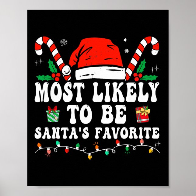 Most Likely To Christmas Be Santa's Favorite Match Poster (Front)