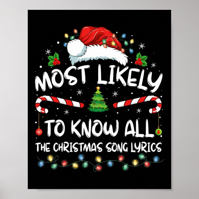 Most Likely To Christmas Know All The Christmas So Poster (Front)