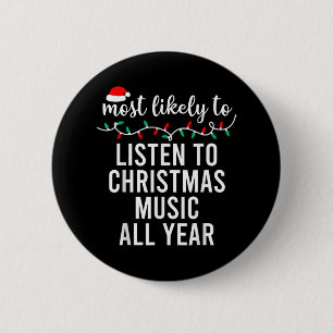 Most Likely To Christmas Matching Family Pajamas F Button