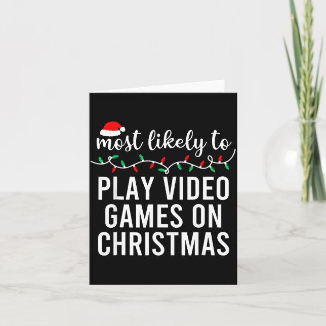 Most Likely To Christmas Matching Family Pajamas F Card (Front)