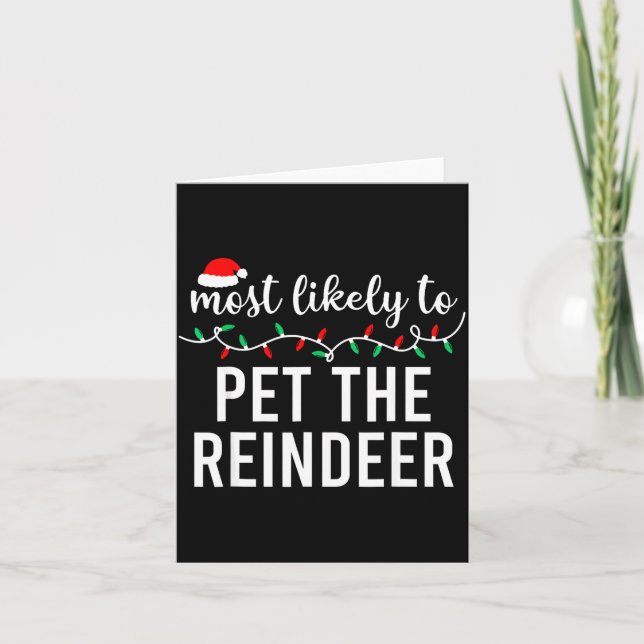 Most Likely To Christmas Matching Family Pajamas F Card (Front)