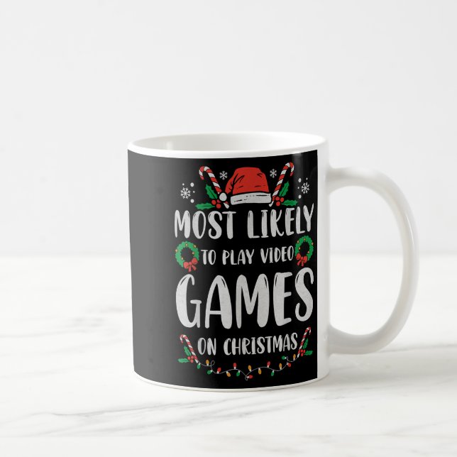 Most Likely To Christmas Matching Family Pajamas F Coffee Mug (Right)