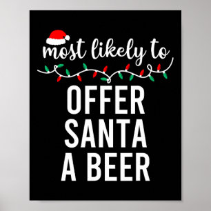Most Likely To Christmas Matching Family Pajamas F Poster