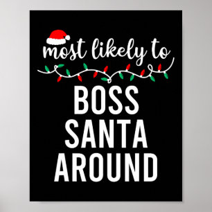 Most Likely To Christmas Matching Family Pajamas F Poster