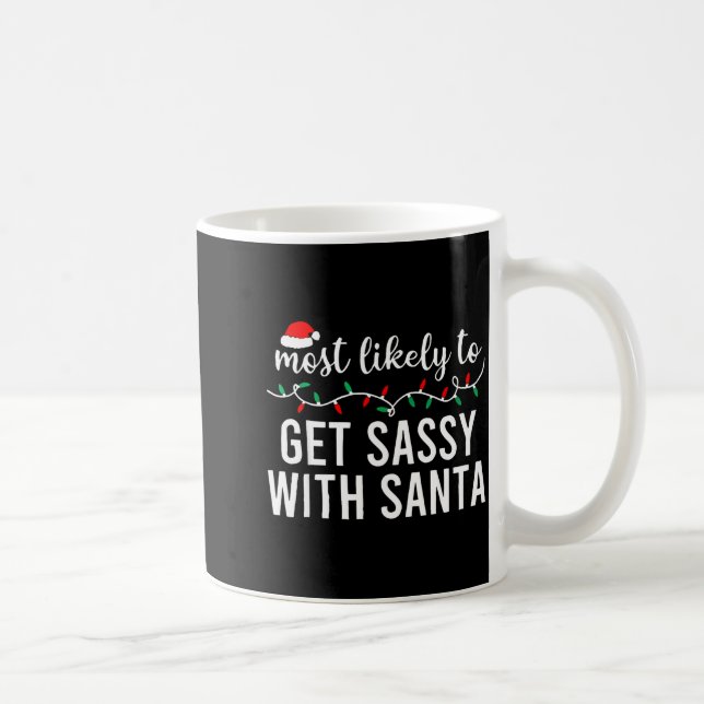 Most Likely To Christmas Shirt Matching Family Paj Coffee Mug (Right)