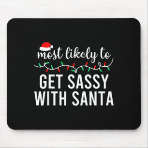 Most Likely To Christmas Shirt Matching Family Paj Mouse Pad