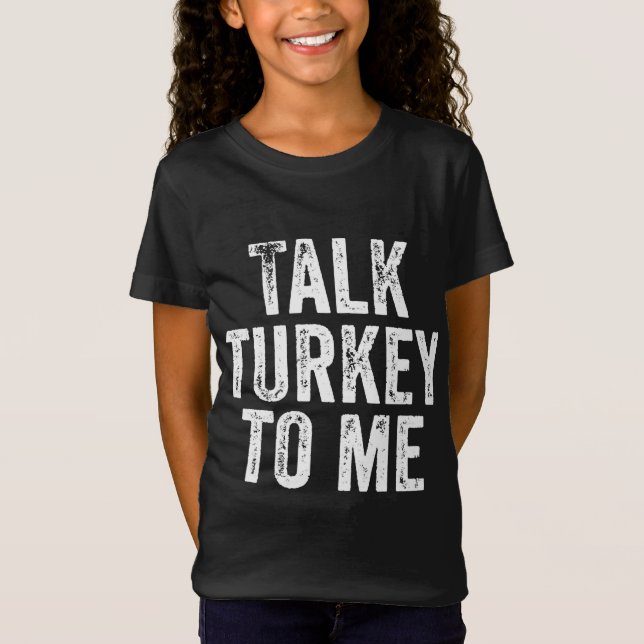 Most Likely To Christmas Talk Turkey To Me Retro T-Shirt (Front)