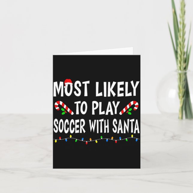 Most Likely To Christmas Xmas Pajamas Funny Matchi Card (Front)