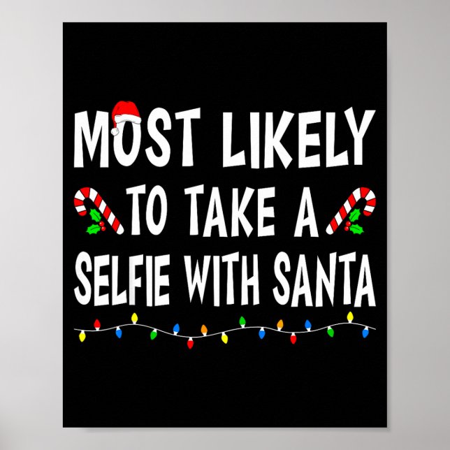 Most Likely To Christmas Xmas Pajamas Funny Matchi Poster (Front)